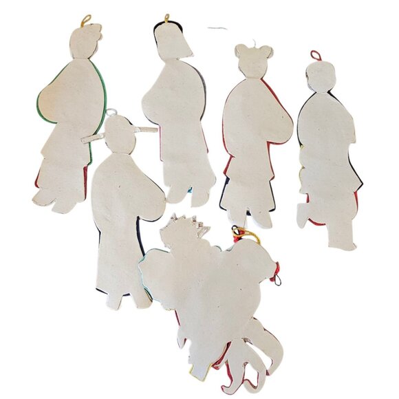 VTG Lot 6 Silk Immortals Of Eternity Chinese Mythology Paper Doll Ornaments - Picture 8 of 16